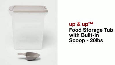 Pet Food Storage Tub With Built-in Scoop - 8lbs - Up & Up™ : Target