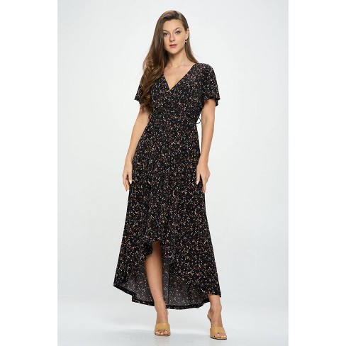 Black wrap best sale dress target