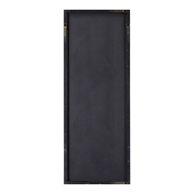 Vanderford Gold Leaf Full-Length Rectangular Wooden Wall Mirror