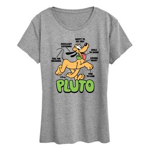Women's - Disney - Pluto Diagram Short Sleeve Graphic T-Shirt - 1 of 4