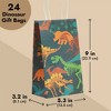 Blue Panda 24 Pack Dinosaur Goody Bags with Handles, 5.3x3.2x9 Inch for Kids Birthday, Party Favors, Treats, Fossil Print Design - 4 of 4