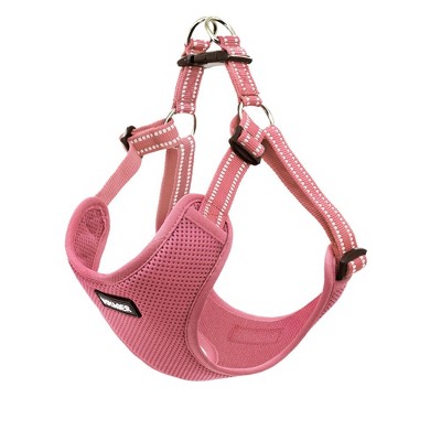 Small Pink Reflective Mesh Step-In Dog Harness