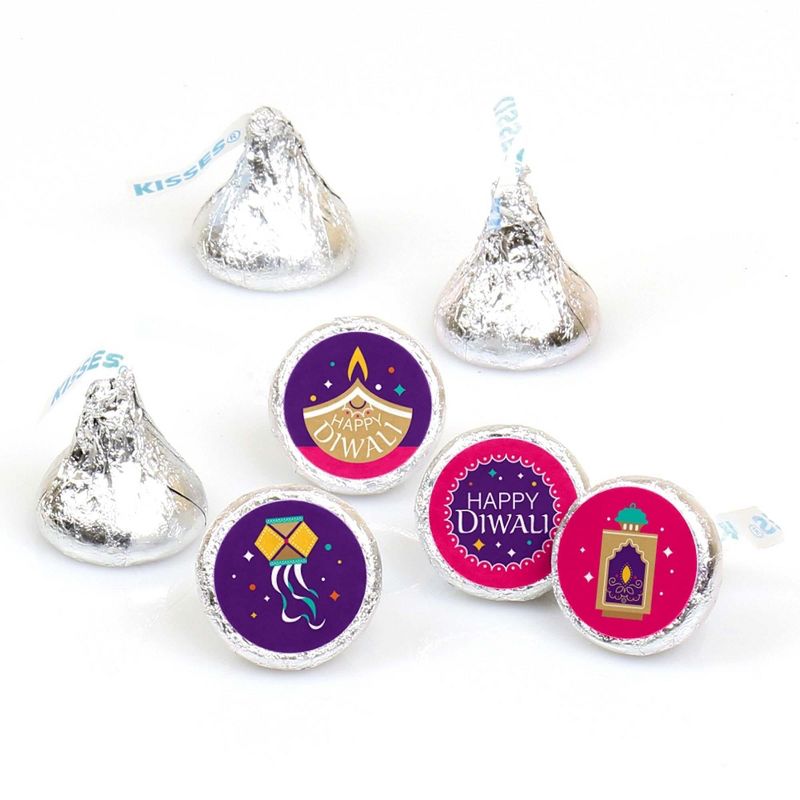 Big Dot of Happiness Happy Diwali - Festival of Lights Party Round Candy Sticker Favors - Labels Fits Chocolate Candy (1 sheet of 108), 1 of 6