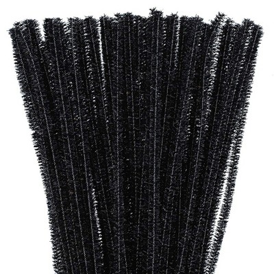 500 CHENILLE GLITTER PIPE CLEANERS Long 12" Bright Colourful Tinsel Craft Stems 