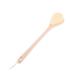 Unique Bargains Long Handle Bath Brush 13.77"x3.34"x1.57" Pink 1 Pc - 1 of 4