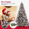 YARDSIGHT 6ft/7.5ft Pre-Lit Premium Snow Flocked Hinged Artificial Christmas Tree with 300 Lights/480 Light - 4 of 4