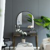 GlasFlength Decorative Wall Mirrors Classic Mirror Wall Mirror Decorative Arched Mirror Vanity Mirror for Living Room, Black, 1"*31"*33" - 3 of 4