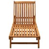vidaXL Patio Sun Lounger with Cushion Solid Wood Acacia - 3 of 4