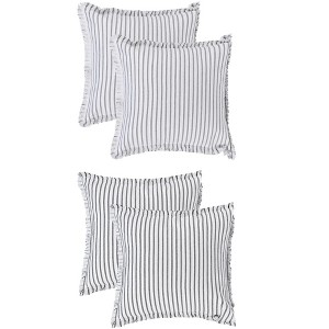 REGALWOVEN 4 Pcs Striped Boho Throw Pillow Cover with Tassels Fringe for Home Decoration - 1 of 4