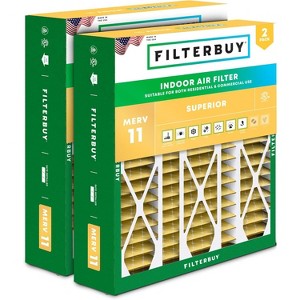 Filterbuy 20x25.25x3.5 Air Filter (2-Pack), Pleated MERV 11 Allergen Defense Replacement HVAC AC Furnace Filters for Aprile Space-Gard 102 / 2120 - 1 of 4