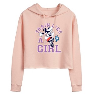 Women's - Disney - Train Like A Girl Cropped Graphic Hoodie - 1 of 3