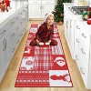 Acekool 2x3 Red Washable Runner Rug, Non-Slip Entry Mat for Living Room, Bedroom, Dining Room, Easy Care Indoor Floor Carpet - 2 of 4