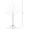 HomeStock  6ft Multi Prelit LED Flocked Full Twig Pine Artificial Christmas Tree w/ 320 Twinkling Warm Dual Color Lights - 2 of 4