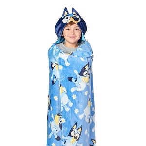 Bluey Hooded 3D Sculpted Hood Silk Touch Throw Blanket 40X50 Inches - 1 of 4