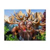 Trademark Fine Art -howard Robinson 'happy Moose' Canvas Art : Target