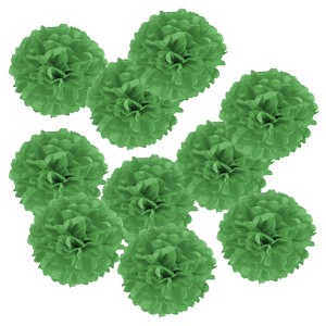Unique Bargains Decorative Reusable Party Wedding Tissue Pom Poms Flowers 10 Pcs - 1 of 4