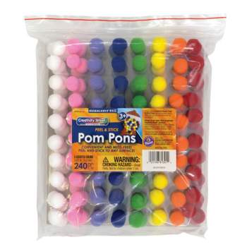 Pepperell Pom-Pom Puffs Assorted 100/PKG (White)