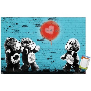 Trends International Care Bears - Heart Balloon Unframed Wall Poster Prints - 1 of 4