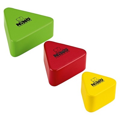 Nino Wood Shakers Triangular 3 Piece Set Multi Color