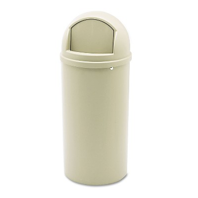 Rubbermaid Commercial Marshal Classic Container Round Polyethylene 15gal Beige 816088BG