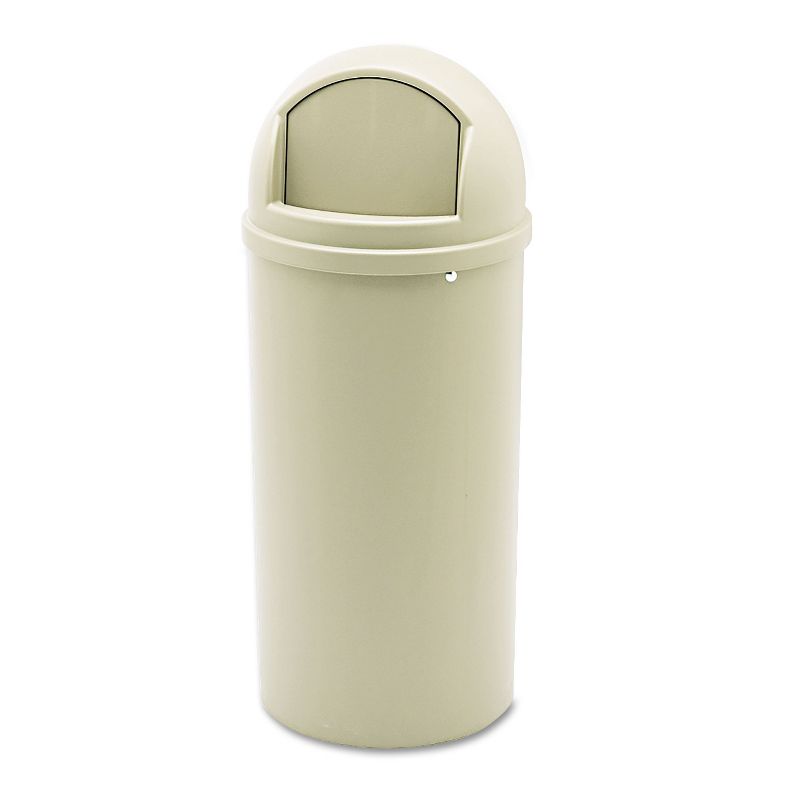 Rubbermaid Commercial Marshal Classic Container Round Polyethylene 15gal Beige 816088BG, 1 of 7