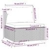 vidaXL 4 Piece Patio Lounge Set with Cushions Brown Poly Rattan - 4 of 4