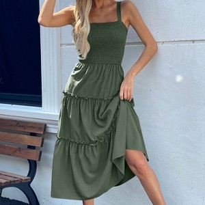 target green slip dress WEST K Womens Anika Midi Slip Dress - Small