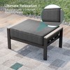 Sonkuki 2-Piece Ottomans with Solution-Dyed Fabric Cushion, Ideal for Patio - 4 of 4