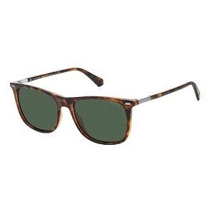 Polaroid PLD 2109/S 086_UC Unisex Rectangle Polarized Sunglasses Havana 55mm - 1 of 3