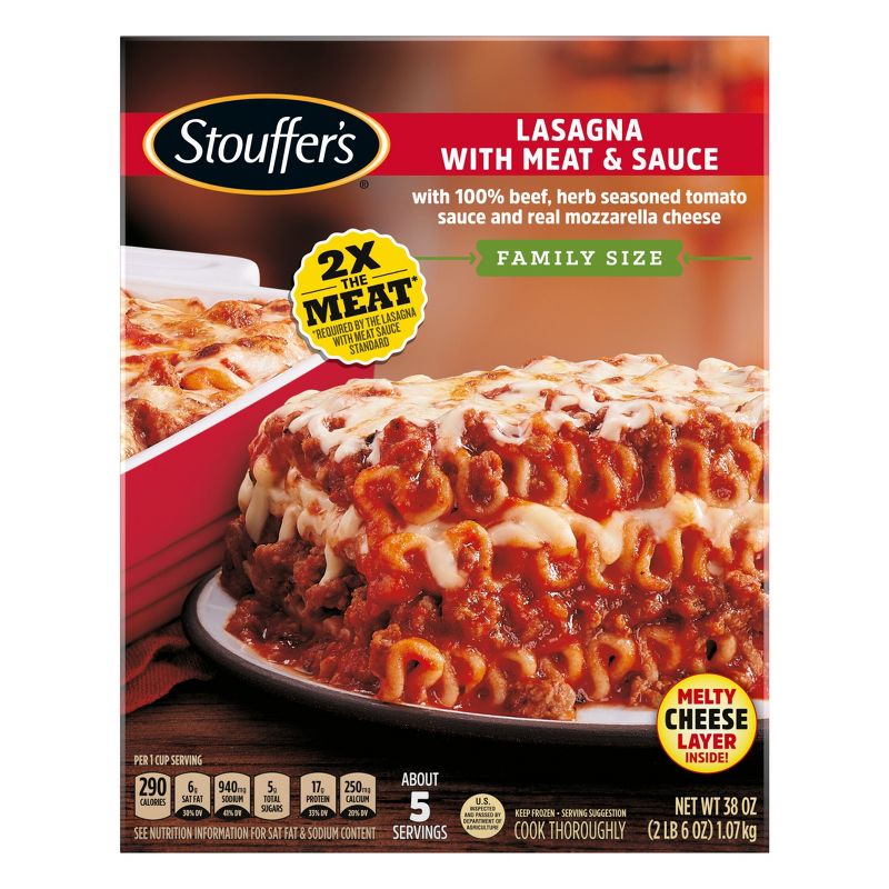 Stouffer's Frozen Lasagna with Meat & Sauce Family Size - 38oz, 3 of 14