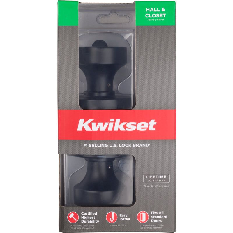 Kwikset Signature Series Pismo Iron Black Knob Right or Left Handed, 3 of 7