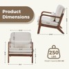 FONTOI Mid Century Accent Chair with Wooden Frame Soft Cushion Supportive Armrest for Living Room Reading or Bedroom, Beige, 25.2"*29.92"*30.31" - 4 of 4