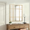 Spassway Rectangle Window Pane Decorative Mirrors Metal Frame Wall Mounted Vanity Mirror for Living Room Bedroom Entryway Black/Gold - 4 of 4