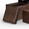 CAVINAS Faux Leather Storage Ottoman Bench with 2 Flip Over Serving Trays,Upholstered Storage Ottoman,Storage Benches for Living Room,Bedroom - 4 of 4