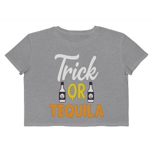 Rerun Island Women Trick Or Tequila Short Sleeve Graphic Cotton Cropped Loose T-shirt - 1 of 4