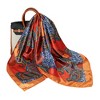 Anna-Kaci Women's Satin Square Scarf with Paisley Print Pattern 35.5×35.5 Inches - 2 of 4