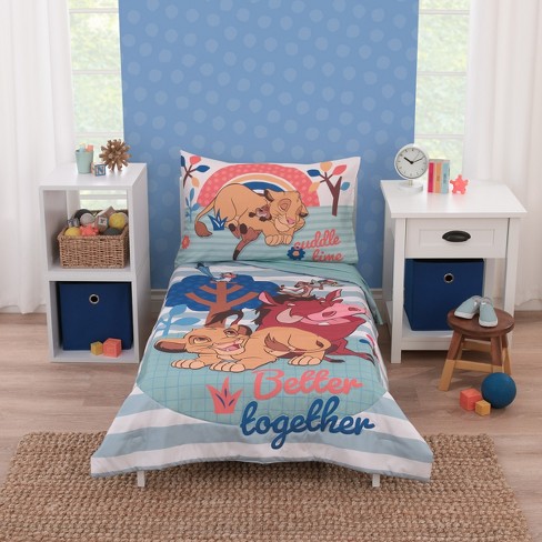 Disney The Lion King Blue, Tan, and Orange, Better Together 4 Piece Toddler Bed Set - image 1 of 4