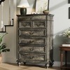 7 Drawer Dresser,Modern Wooden Storage Chest of Drawers,Dresser TV Stand,Wood Drawer Organizer with Rustic Handles for Bedroom,Living Room,Hallway - 4 of 4