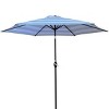 Outdoor Patio Umbrella, 9 FT Umbrella, Umbrella with 6 Steel Ribs,UV Resistant Polyester Fabric Lawn Umbrella with Steel Frame-Coolbibila - 3 of 4