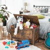 Acoinel Toy Box, Retro Wooden Look Storage Chest with Safety Hinge, Entryway Storage Bench Supports 220 lb - 2 of 4