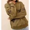 Women's Western Textured Patchwork Sweatshirt - Blue B - 2 of 4