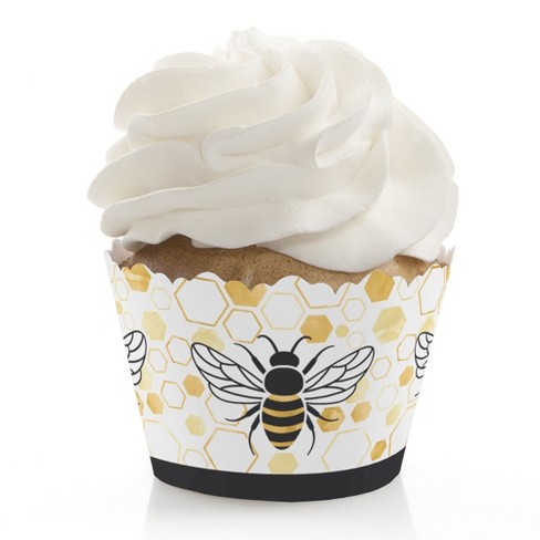 Big Dot Of Happiness Little Bumblebee - Cupcake Decoration - Bee Baby  Shower Or Birthday Party Cupcake Wrappers And Treat Picks Kit - Set Of 24 :  Target