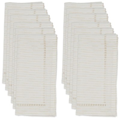 Linette Hemstitched Cotton Table Napkins Set of 12