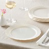 Silver Spoons Elegant Disposable Plastic Plates for Party, Heavy Duty Cream Disposable Plate Set,  (10 PC) - Vintage - 3 of 4