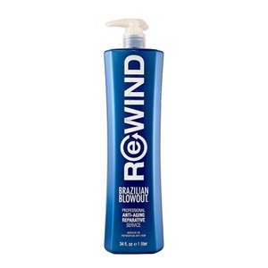 Brazilian Blowout Rewind Anti-Aging Reparative Service (34 oz) - Instantly Rewind the Clock on Your Hair - 1 of 4