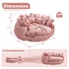 Aukfa 81.1" Cloud Couch Sleeper Sofa, Oversized Round Chaise Lounge Chair Indoor, with 21 Pillows, Upholstered Barrel Daybed for Living Room - 4 of 4