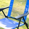 Vynxaria Adirondack Folding Patio Chairs Set - Adjustable Sling Back with Removable Headrest - 4 of 4