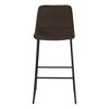 Sapphtopaz Modern Bar Stools PU Cushion Dining Chairs with Curved Back and Metal Legs Counter Height Barstools High Chair for Kitchen Island - 2 of 4