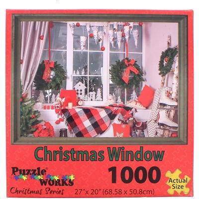 Puzzleworks Christmas Window 1000 Piece Jigsaw Puzzle