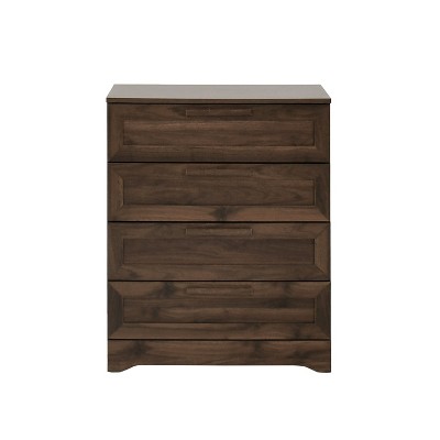 NicBex 4 Drawer Dresser for Bedroom,Modern Style Drawers with Brown Handle,Dressers for Kids Room,Living Room,Entry and Hallway,Walnut